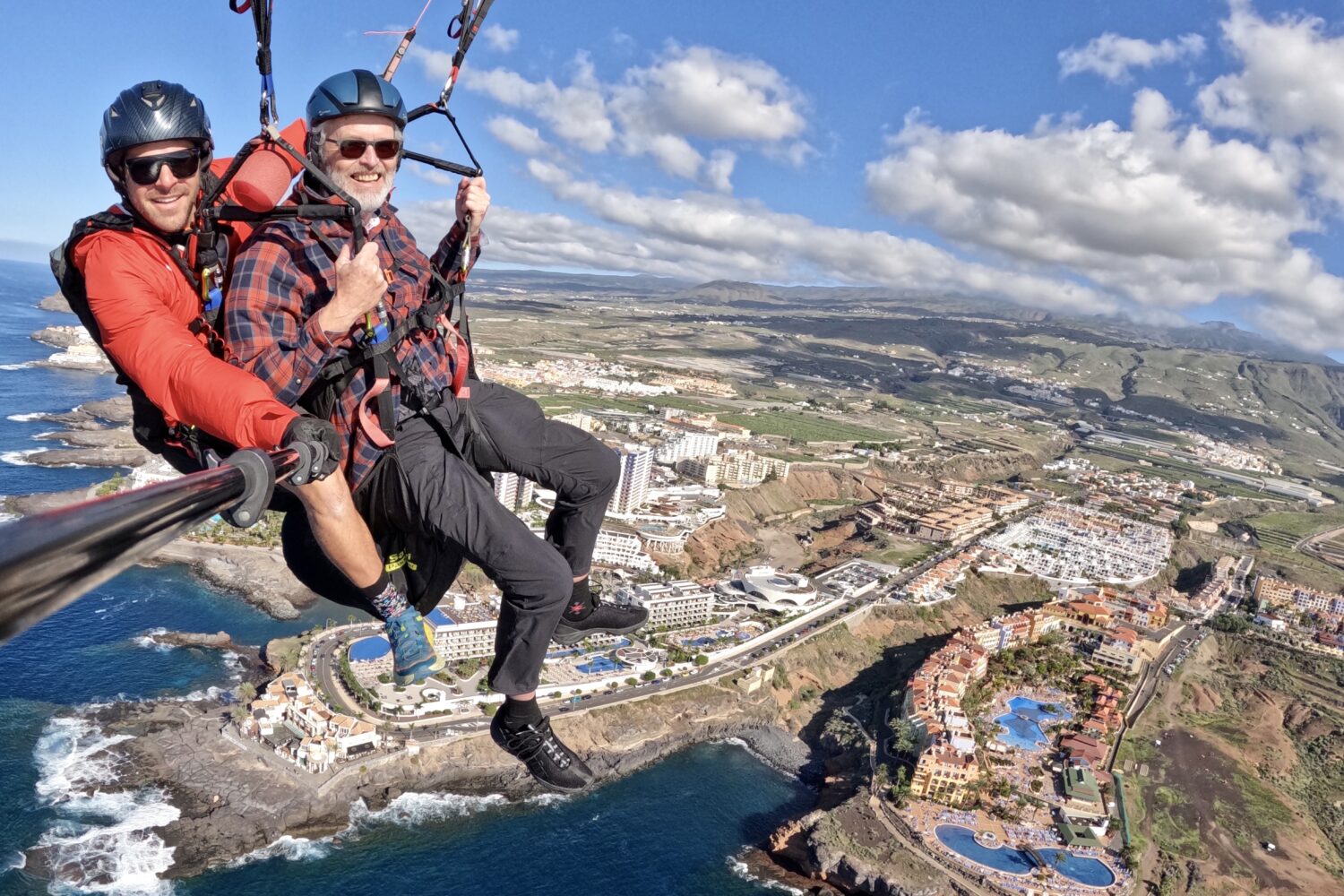 Vuelo en parapente biplaza sobre Costa Adeje-Tenerife Sur