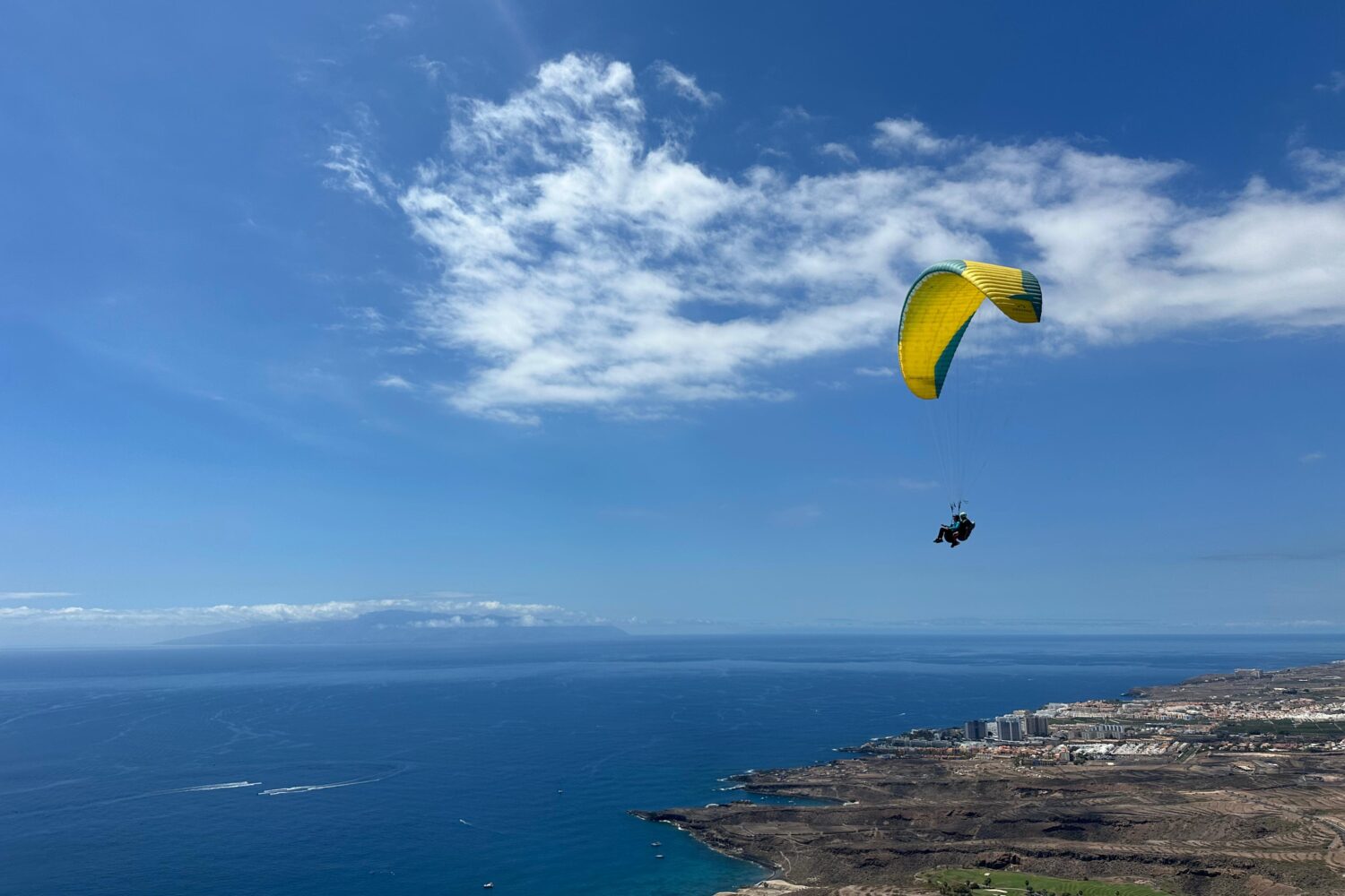 Vuelo en parapente biplaza sobre Costa Adeje-Tenerife Sur